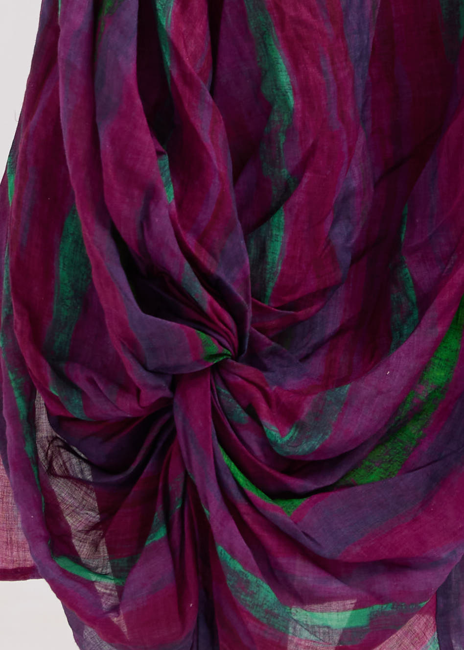 Printed Linen Dress Magenta