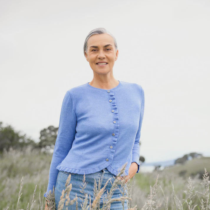 Frill Merino Cardigan