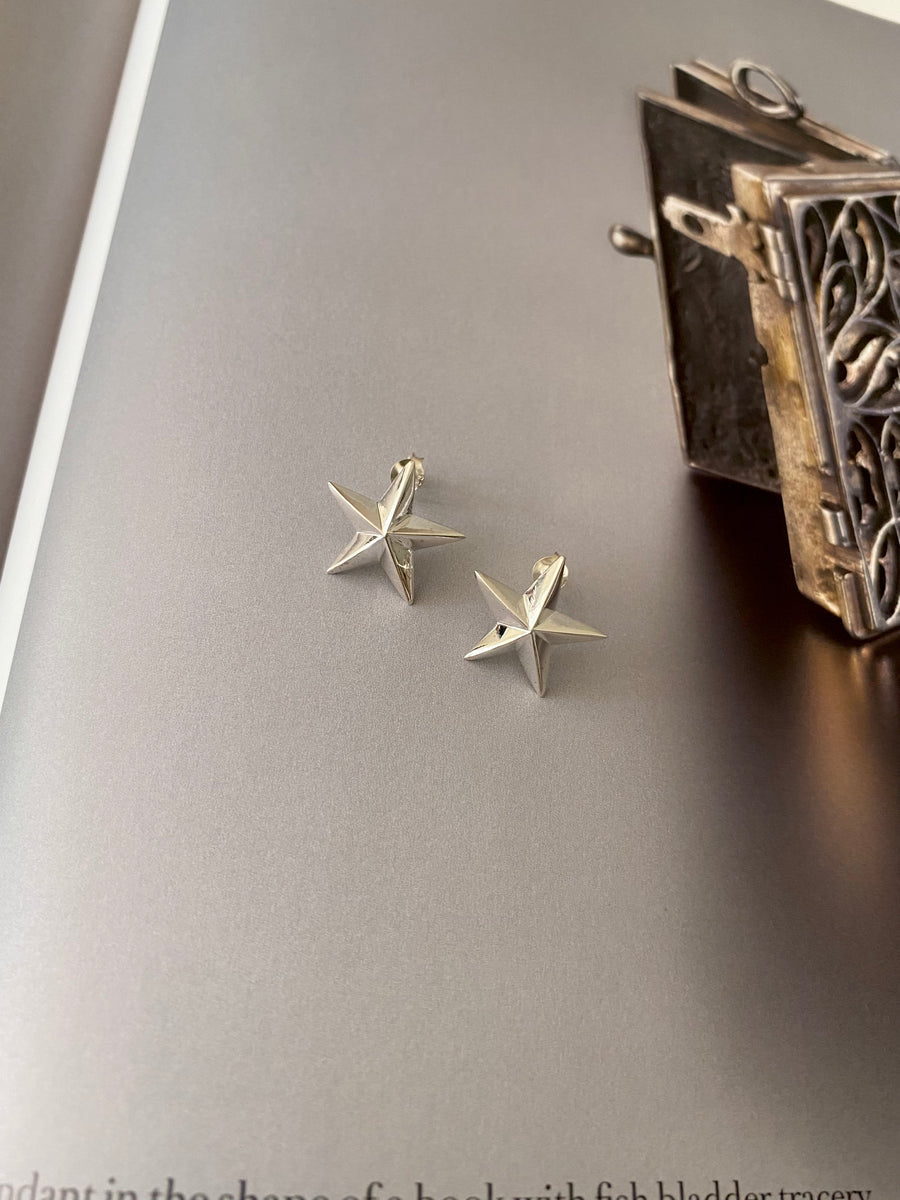Star Earrings 925 Sterling Silver