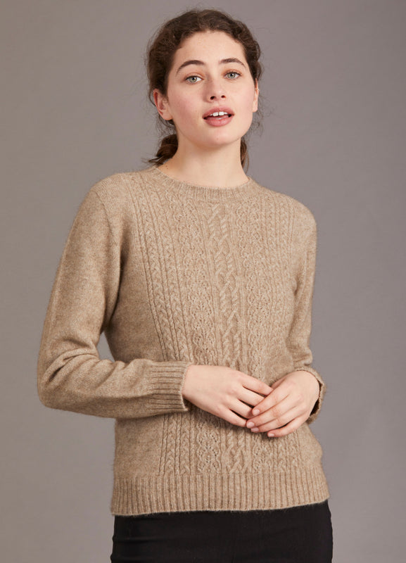 Crew Neck Lace Detail