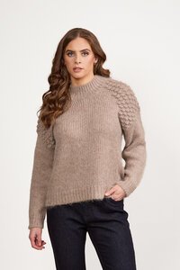 Bobble Detail Sweater Hight Neck