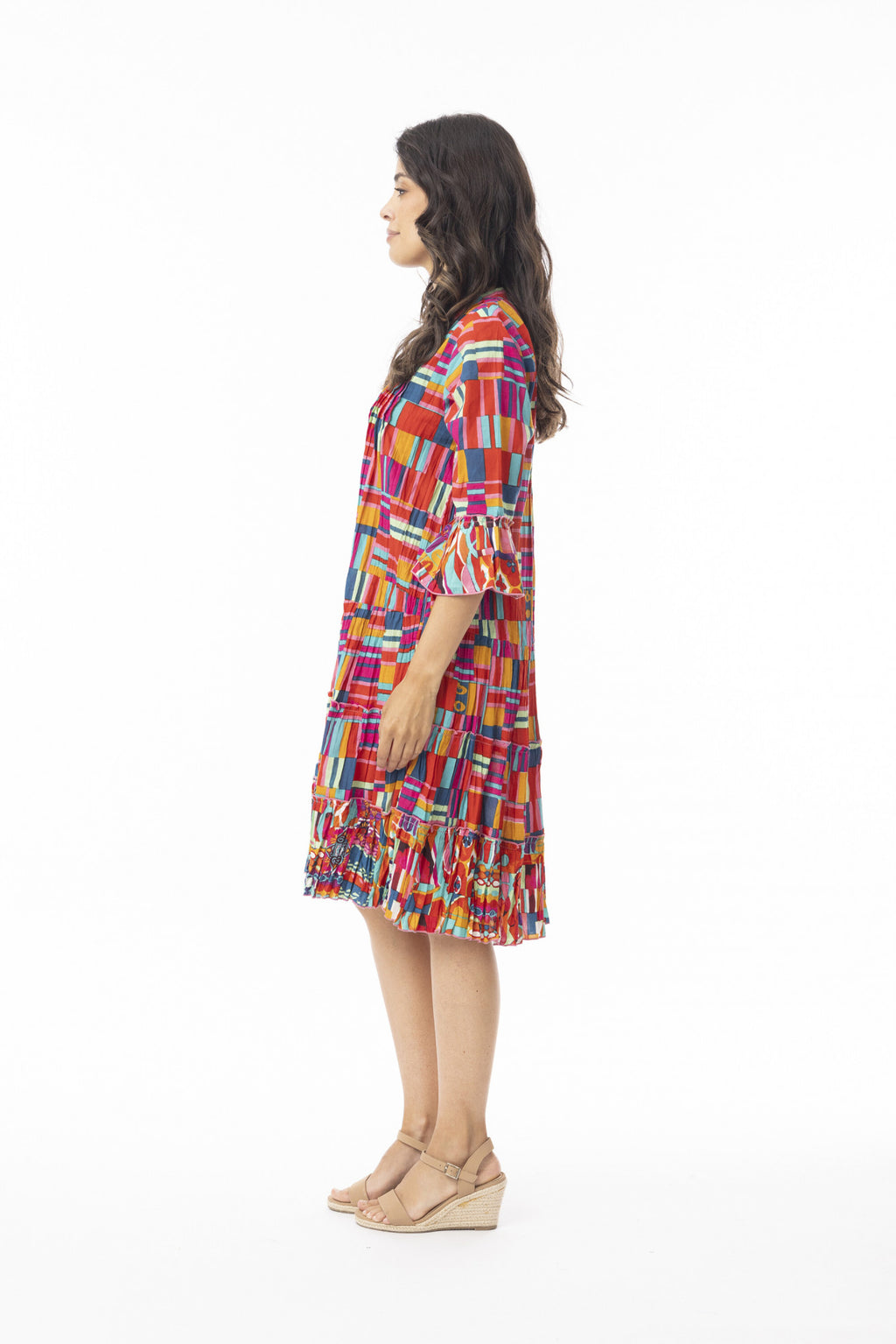 Peru Dress Layers Frill Sleeve