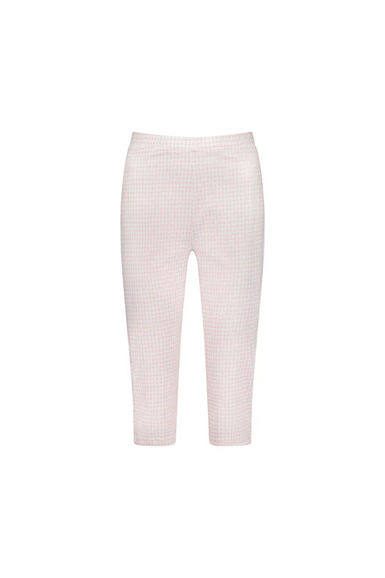 Pink Ghingham 3/4 Pull On Pants