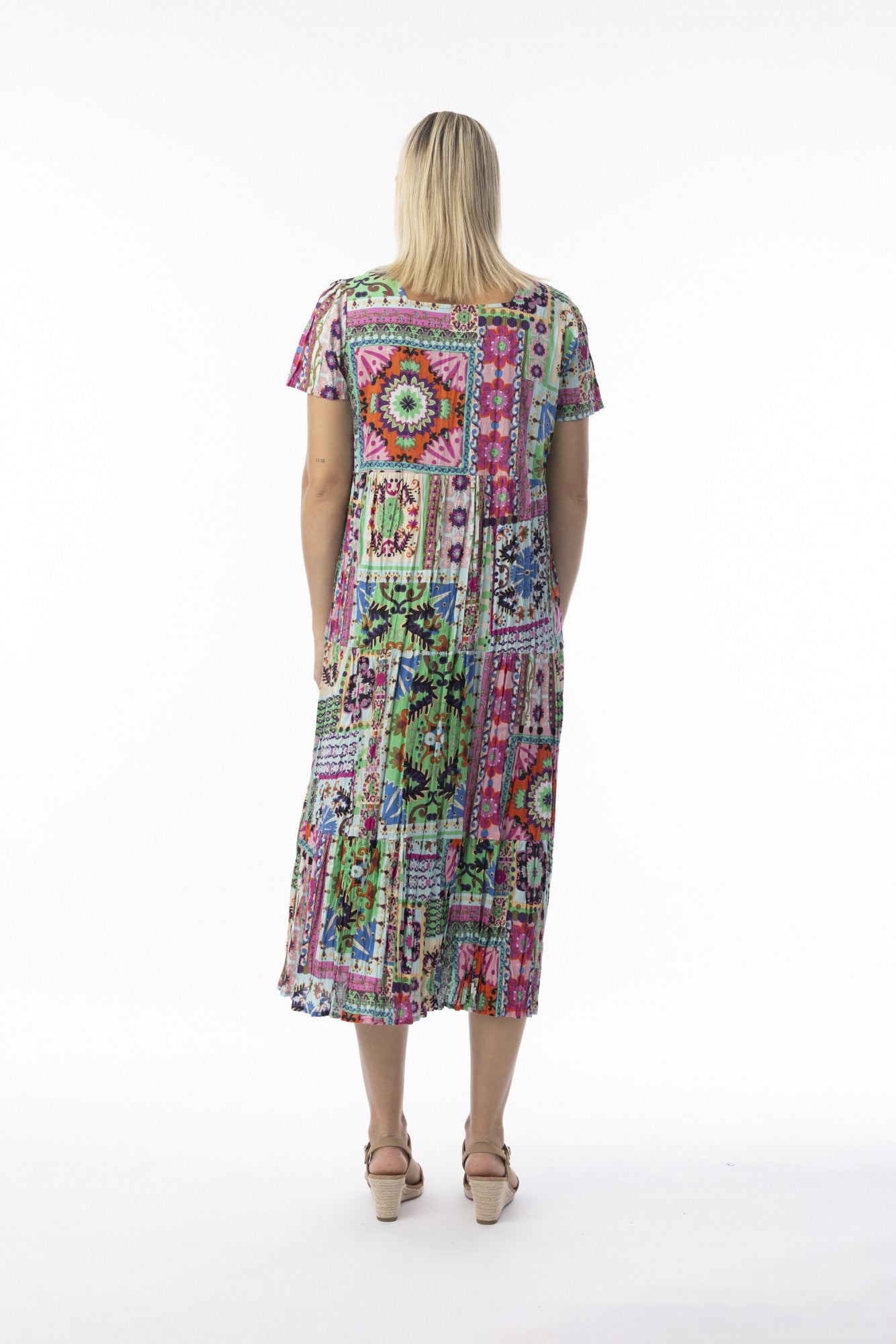 Sao Bento Dress Layers Square Neckline