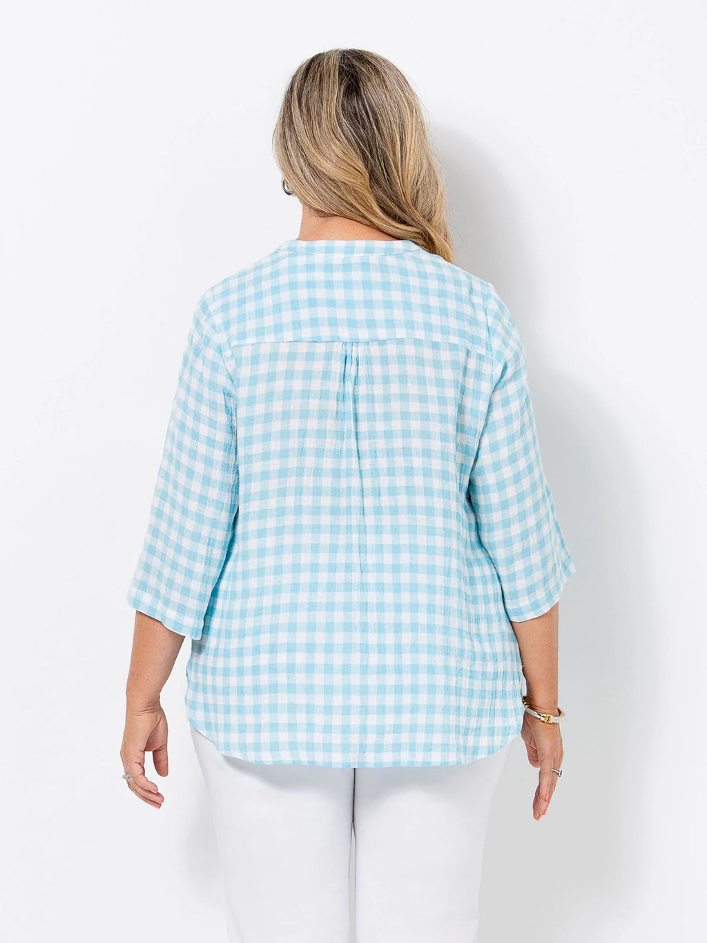 Aqua Gingham Shirt