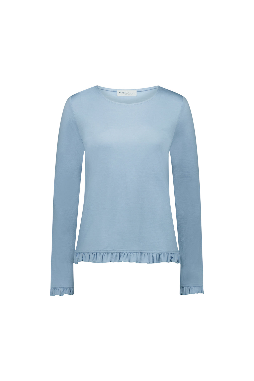 Vassalli Merino Top with Frill