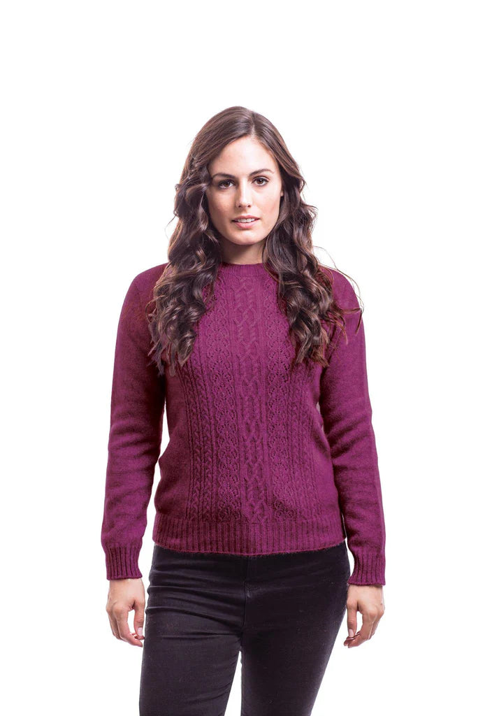Crew Neck Lace Detail