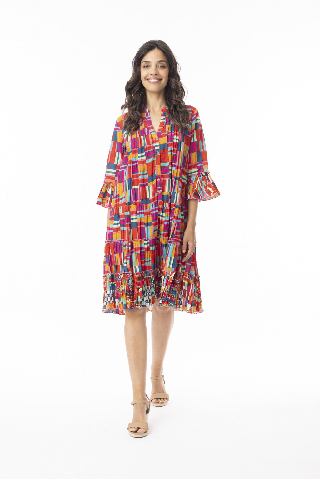 Peru Dress Layers Frill Sleeve