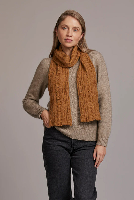 Possum merino Cable Scarf