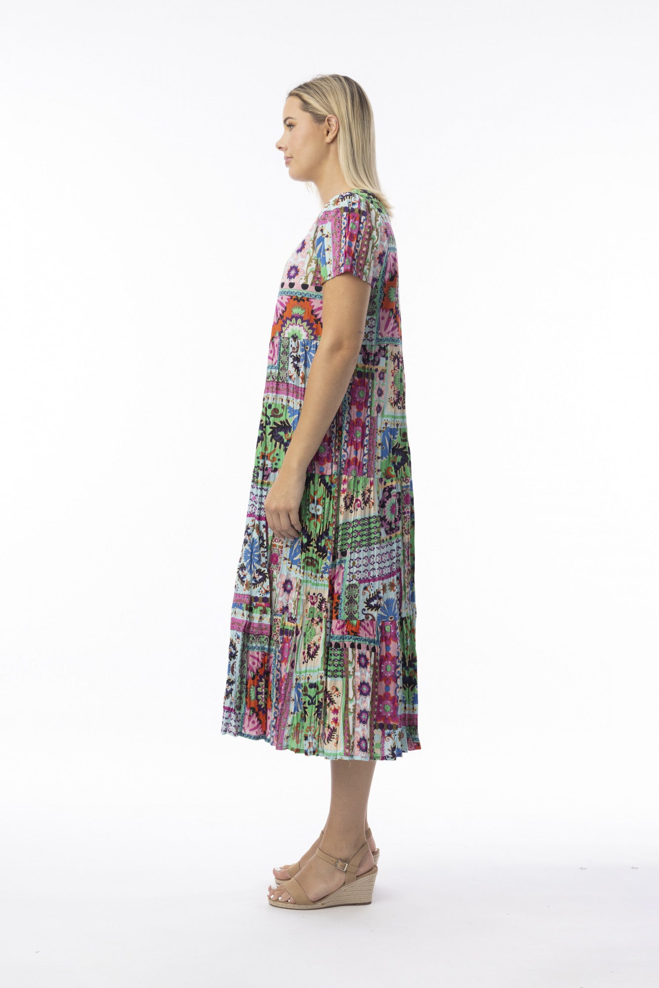 Sao Bento Dress Layers Square Neckline