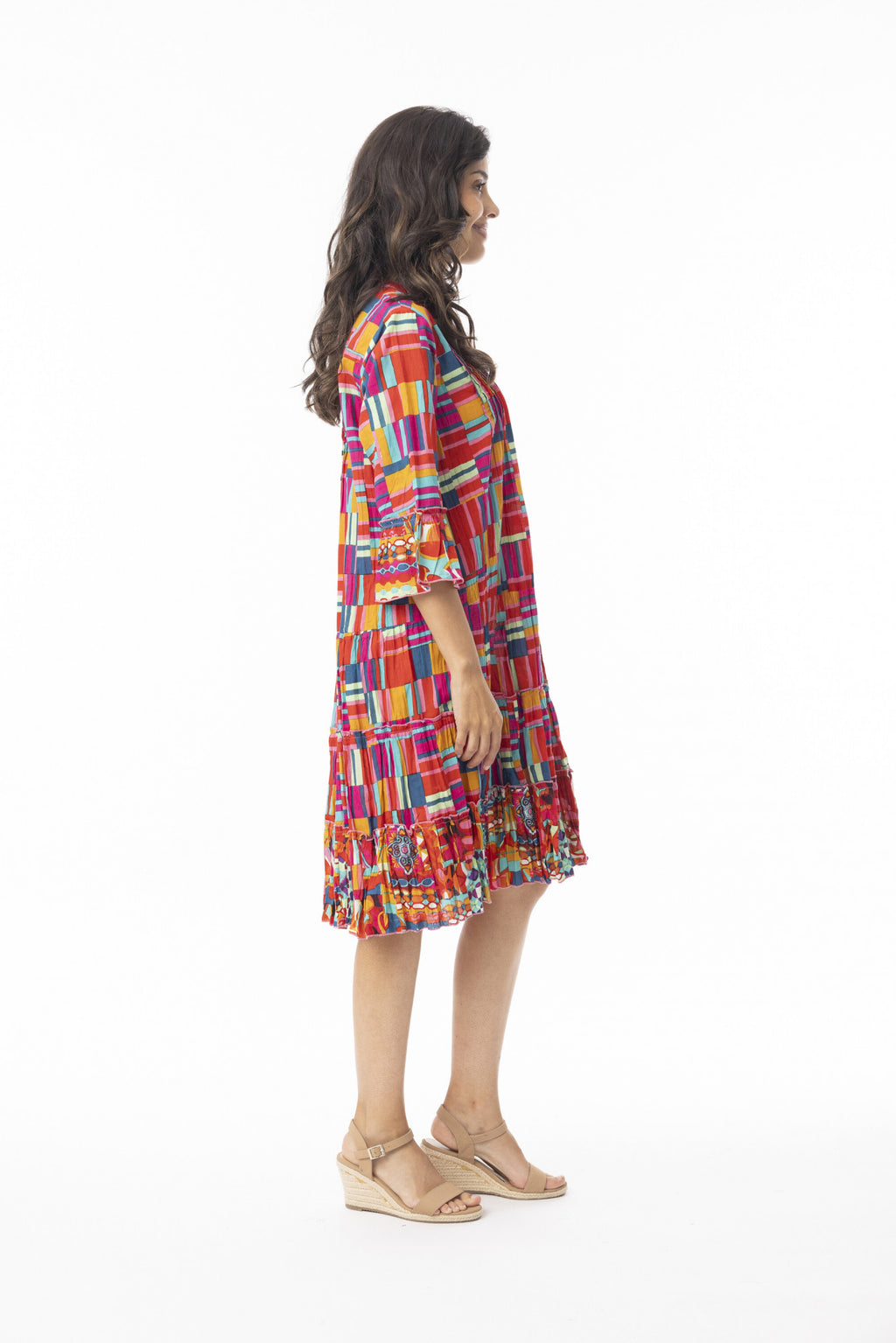 Peru Dress Layers Frill Sleeve