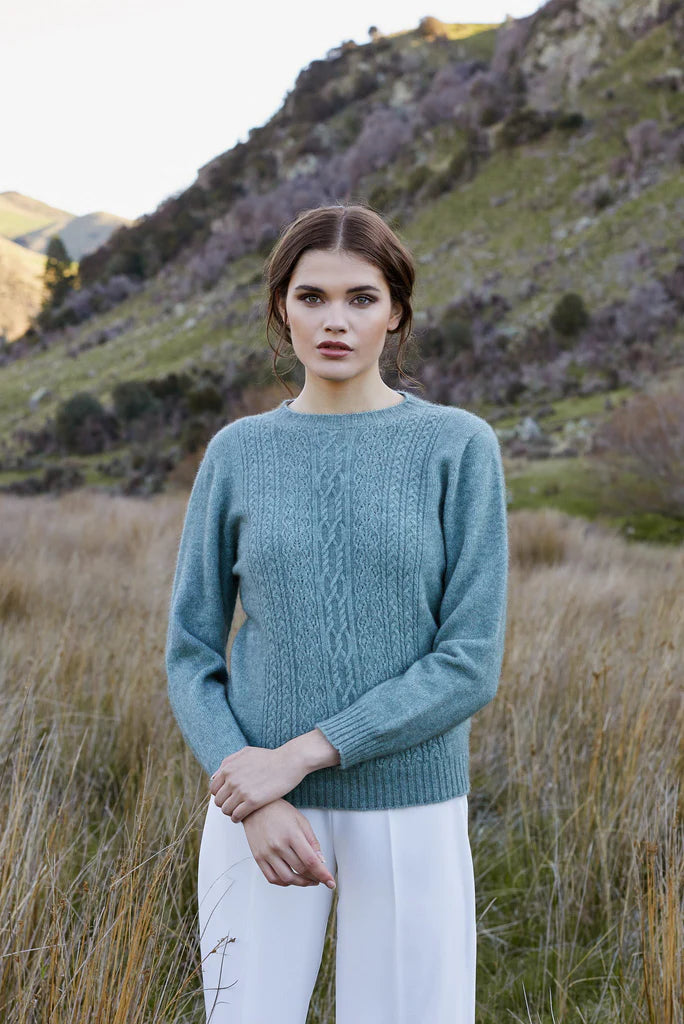 Crew Neck Lace Detail