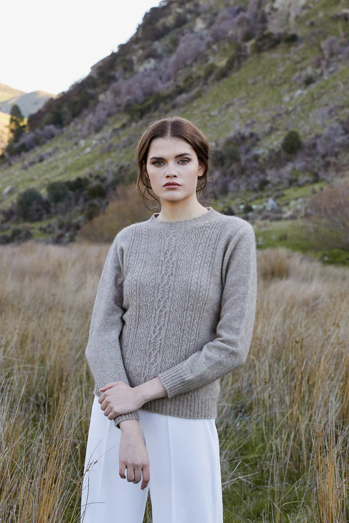 Crew Neck Lace Detail