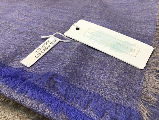Luxury Cashmere Scarf Lilac/Beige