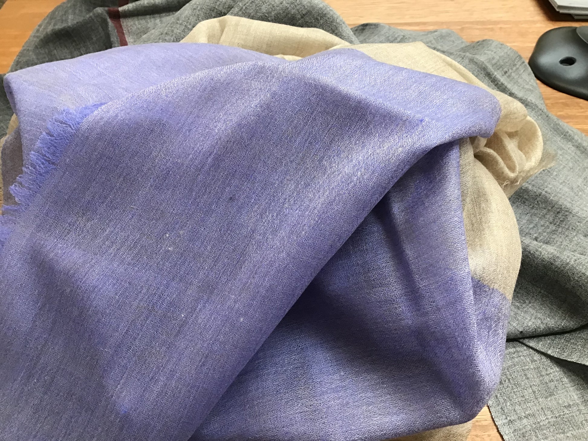 Luxury Cashmere Scarf Lilac/Beige