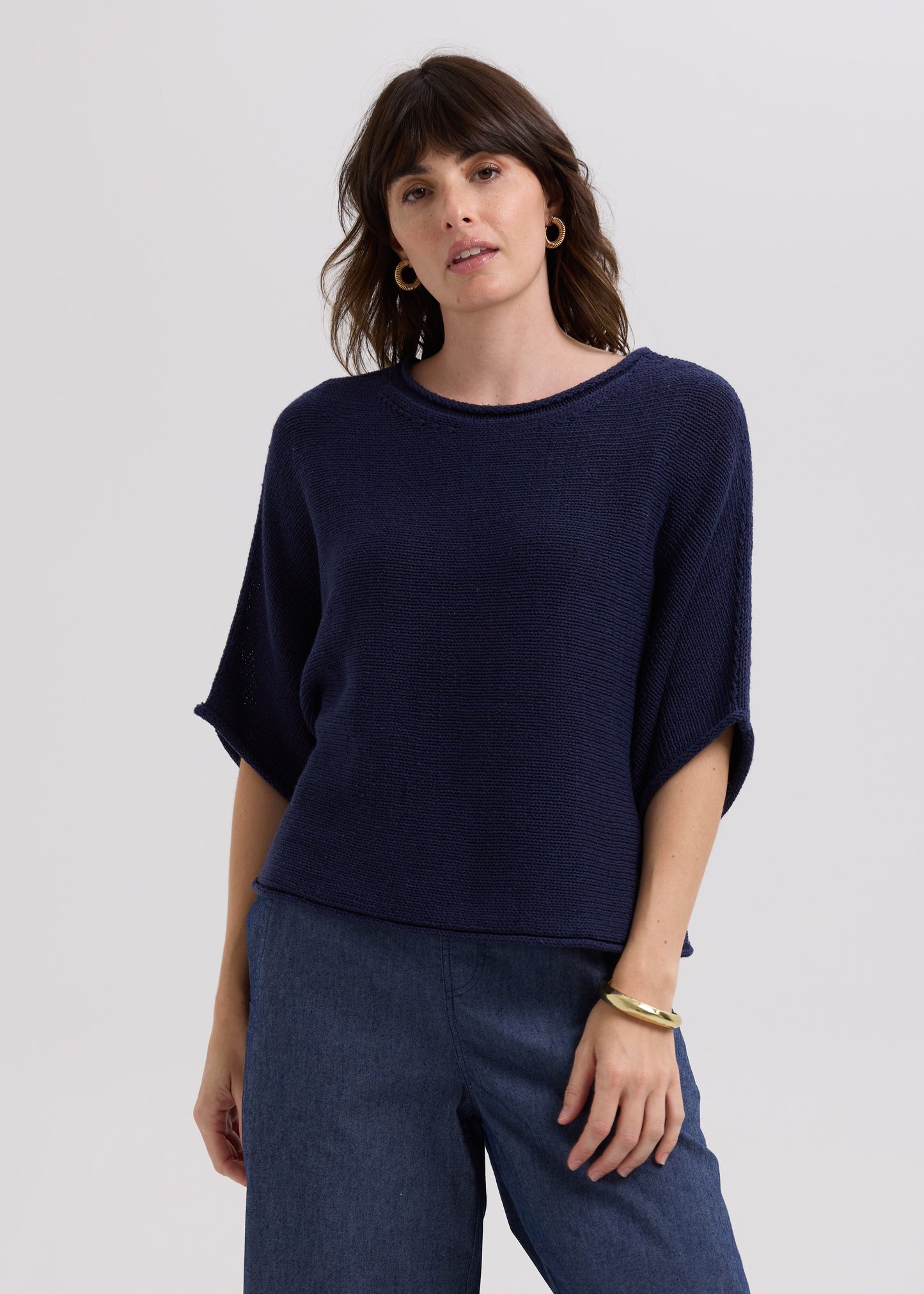 Textured Jumper Marine