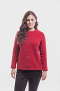 Cardigan With Cristal Buttons Red