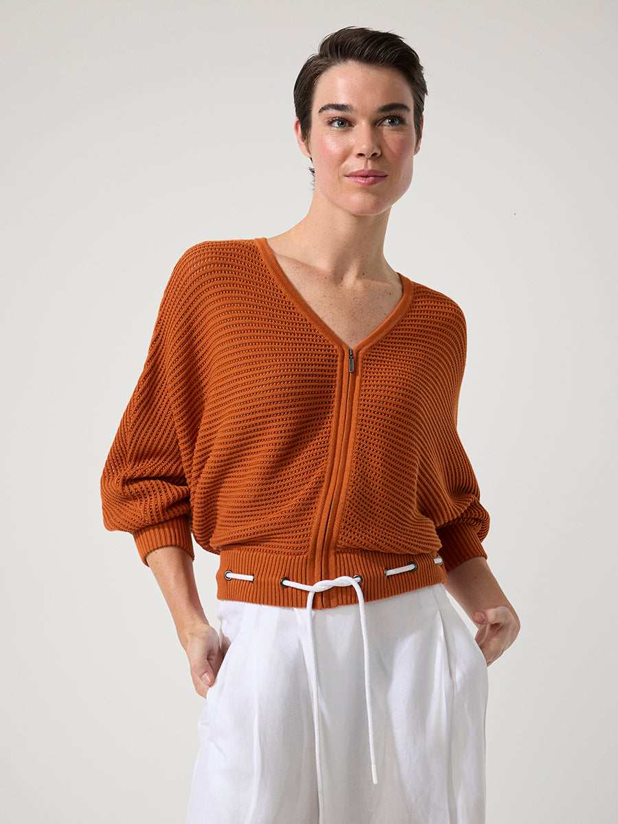 Open Knit Bomber