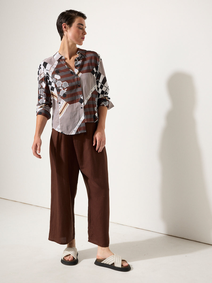 Essential Linen Pants Chocolate