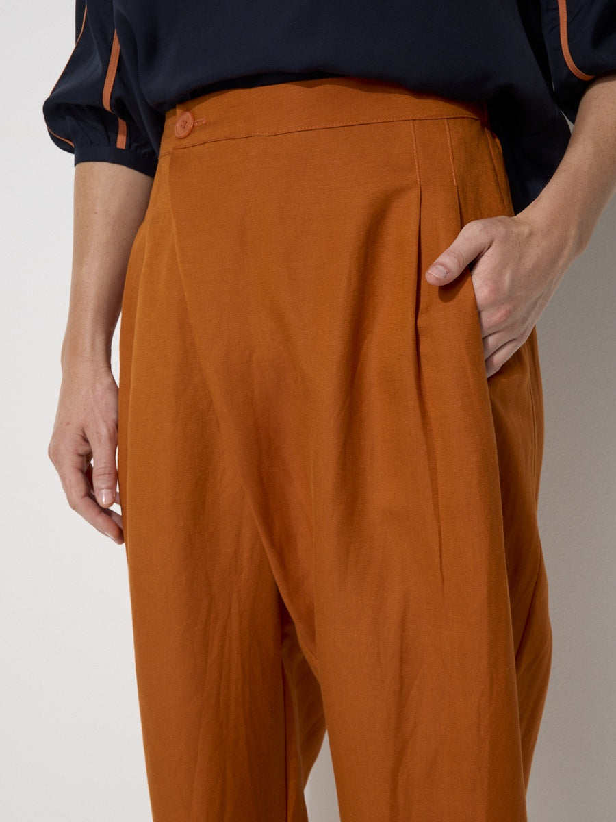 Essential Linen Pants Rust