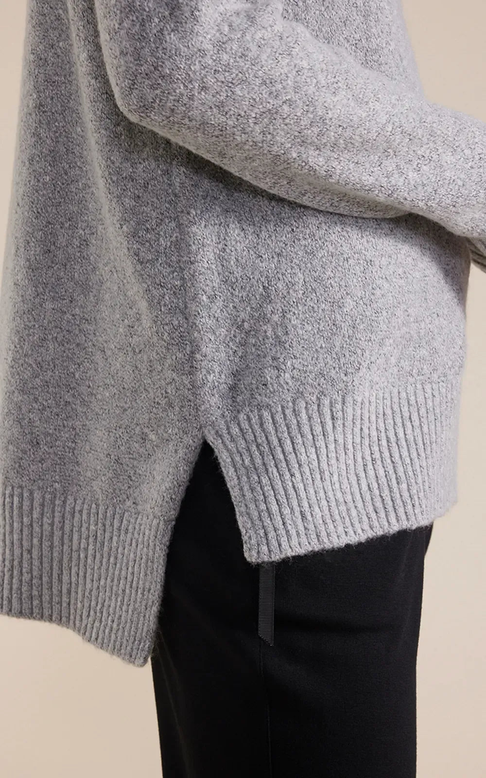 Long Line Roll Jumper Ash by Marco Polo