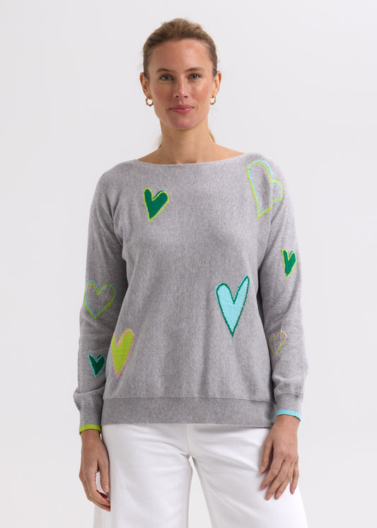 ZP7713 Intarsia Heart Marl