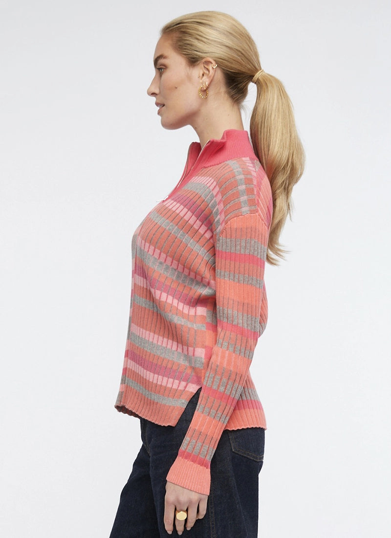 Multi Stripe Zip Up by Zaket&Plover
