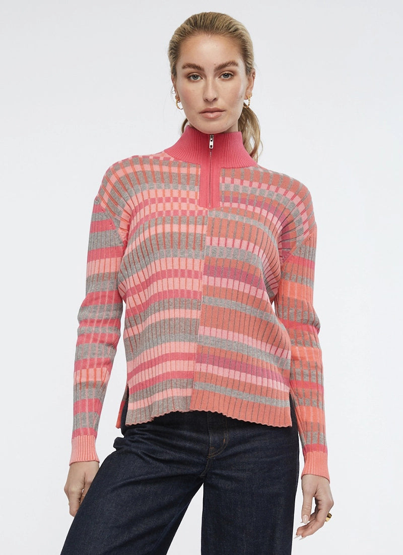 Multi Stripe Zip Up by Zaket&Plover