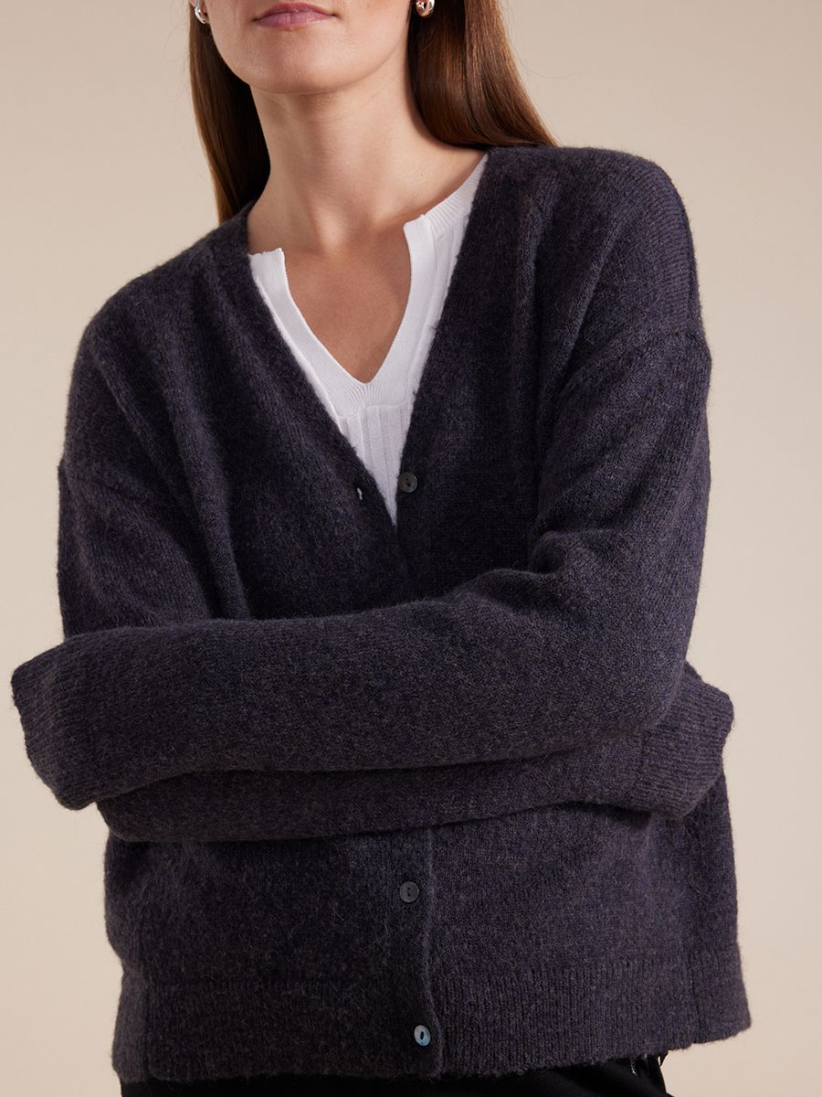 Fluffy Button Cardi by Marco Polo