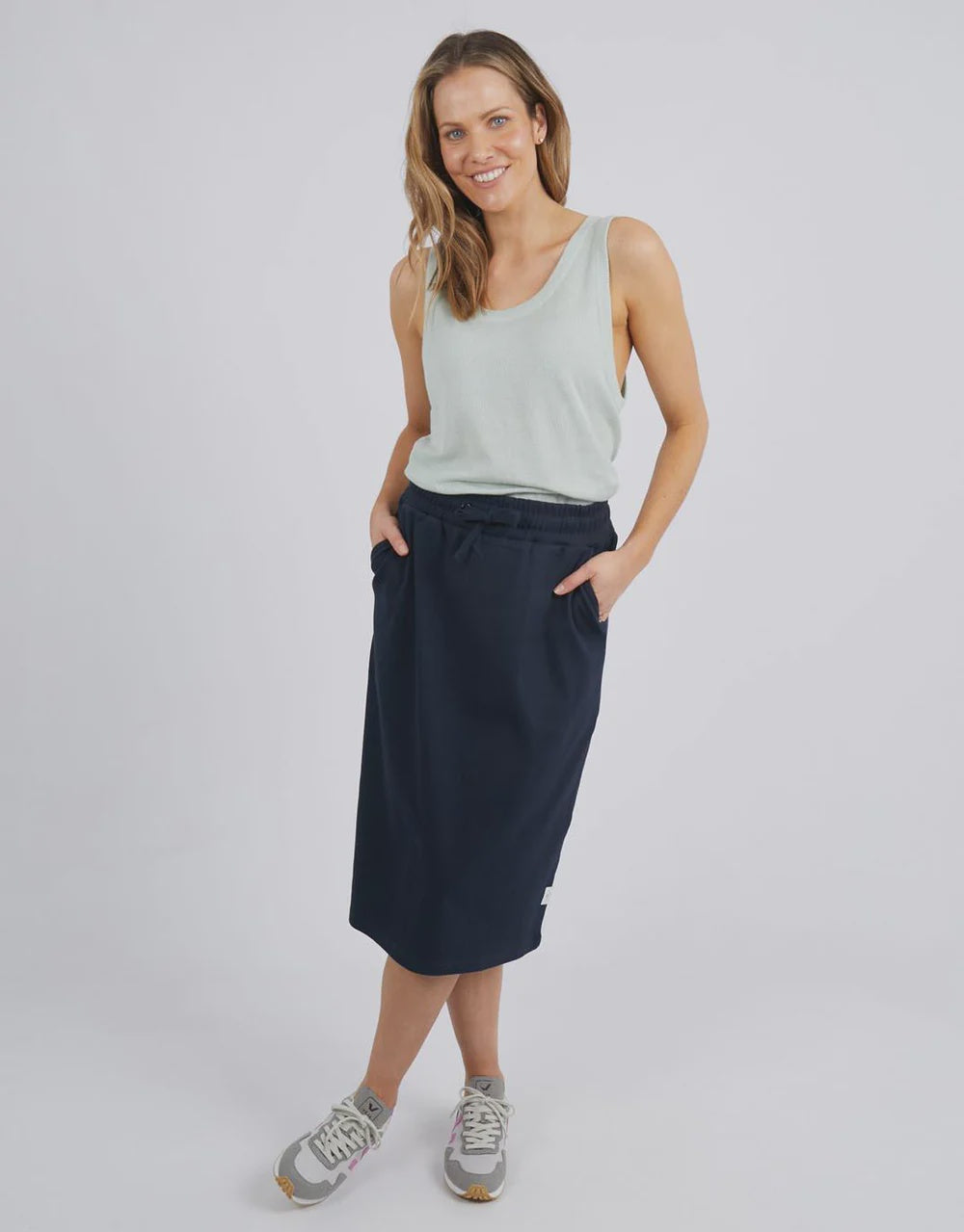 Rib Mid Skirt