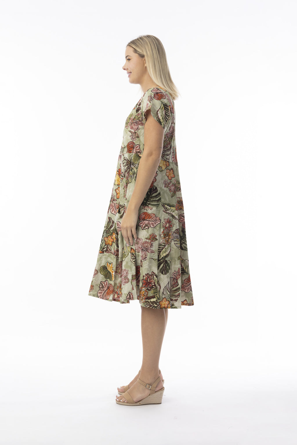 Lima Olive Layers Dress