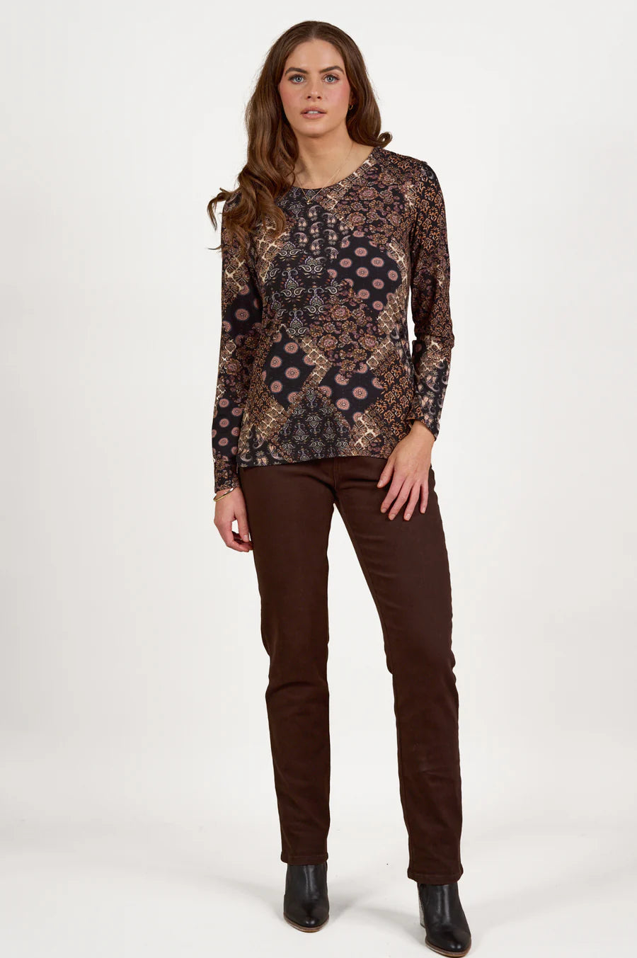Long Sleeve Round Neck Top