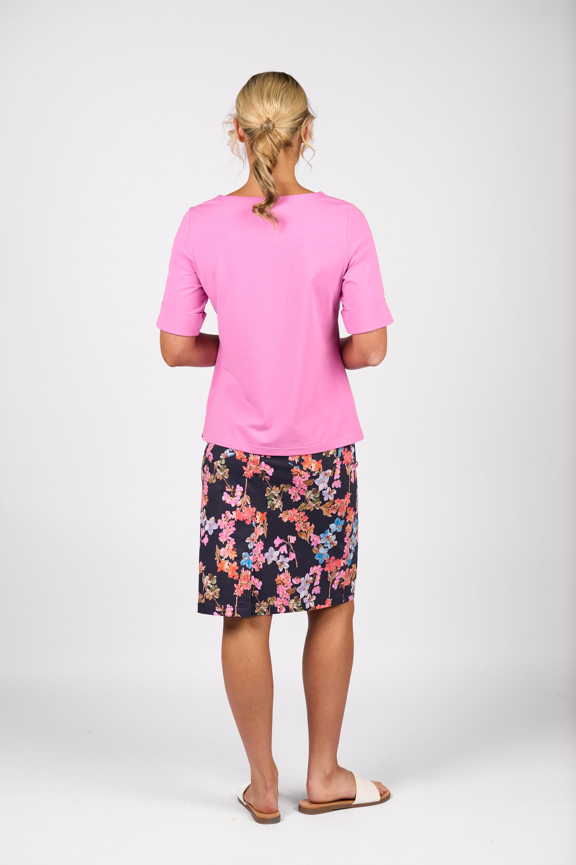 Boat neck Top Orchid