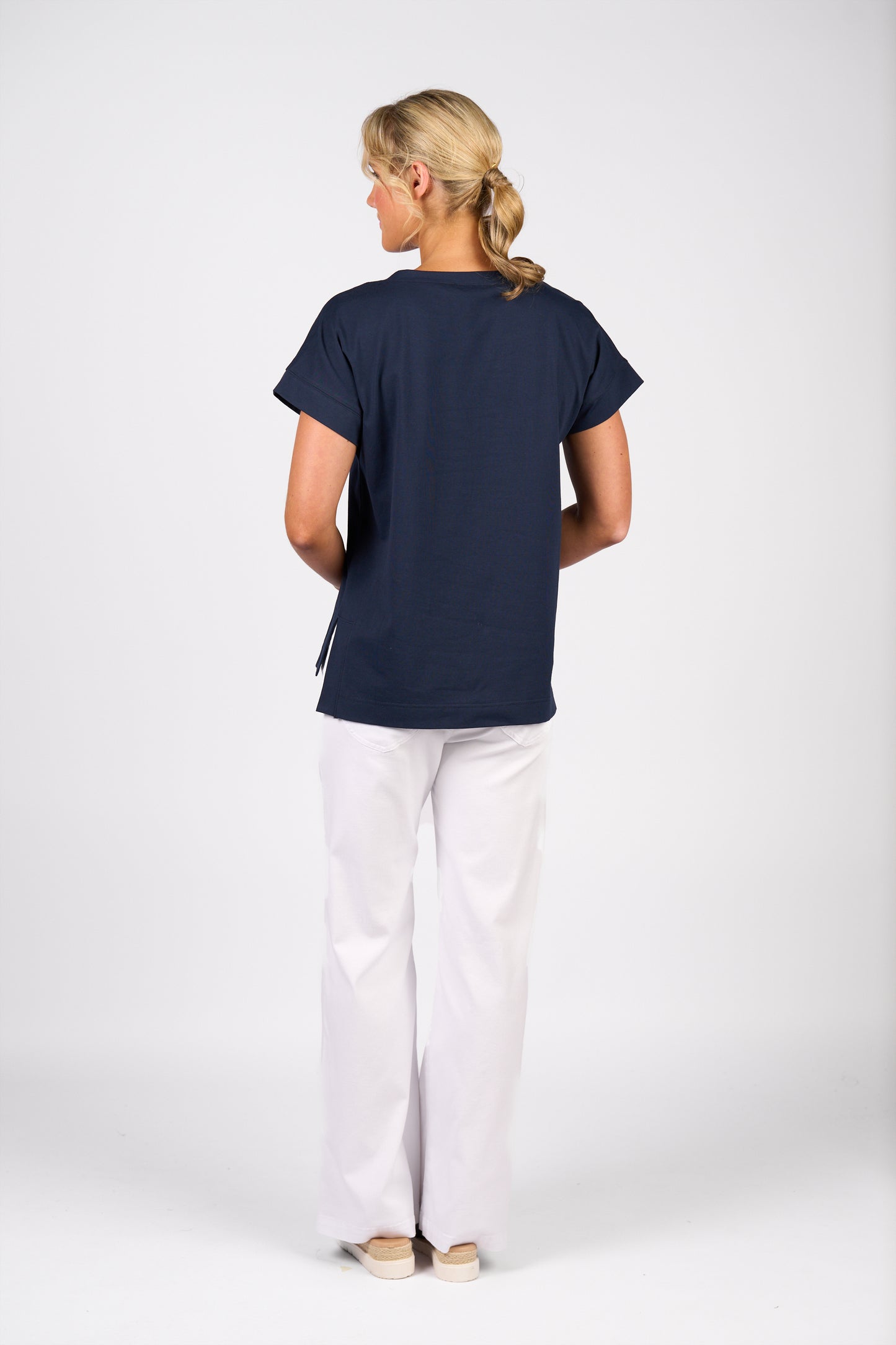 Boat Neck Top Navy