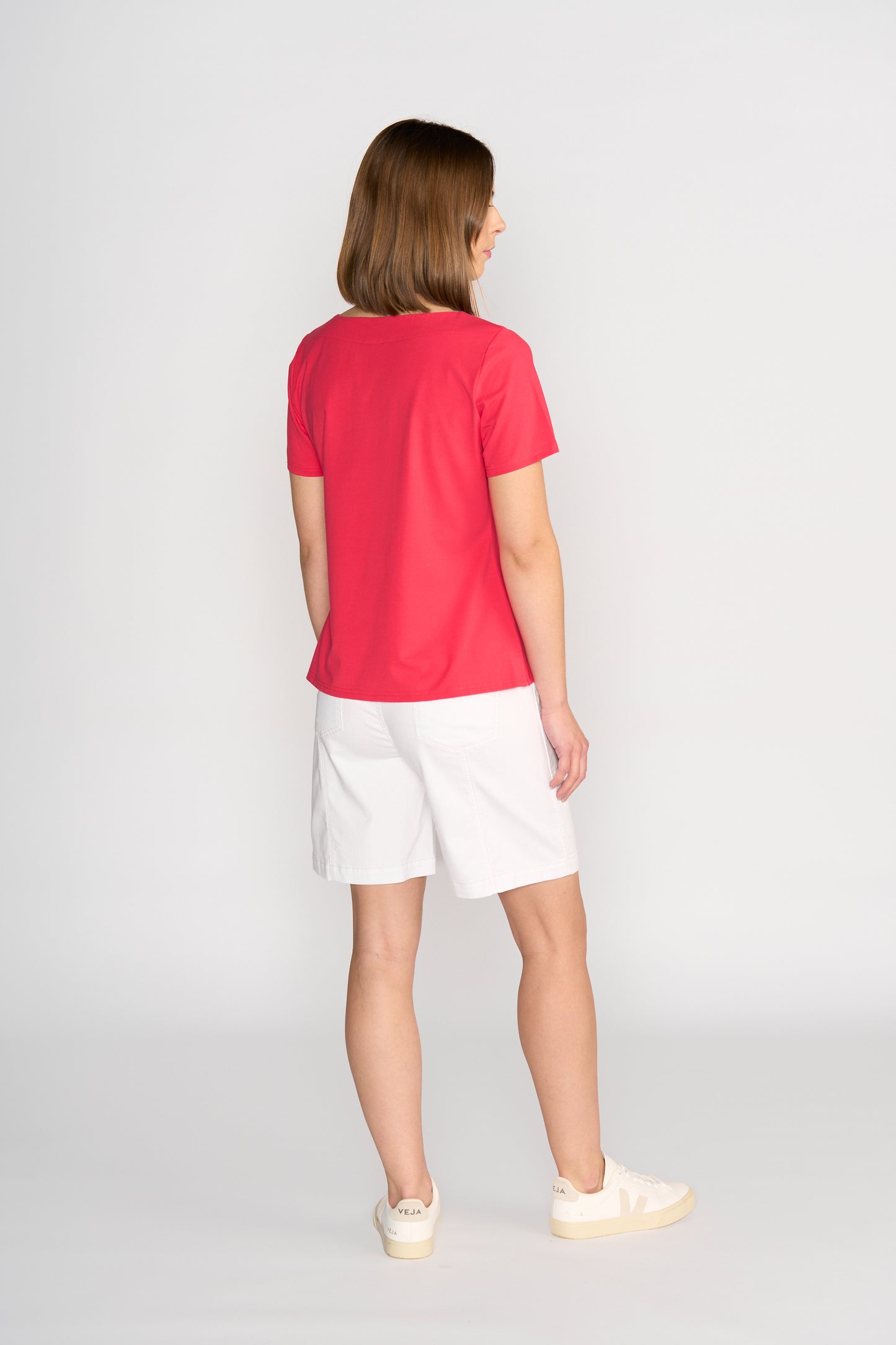 Boat neck Top Cherry