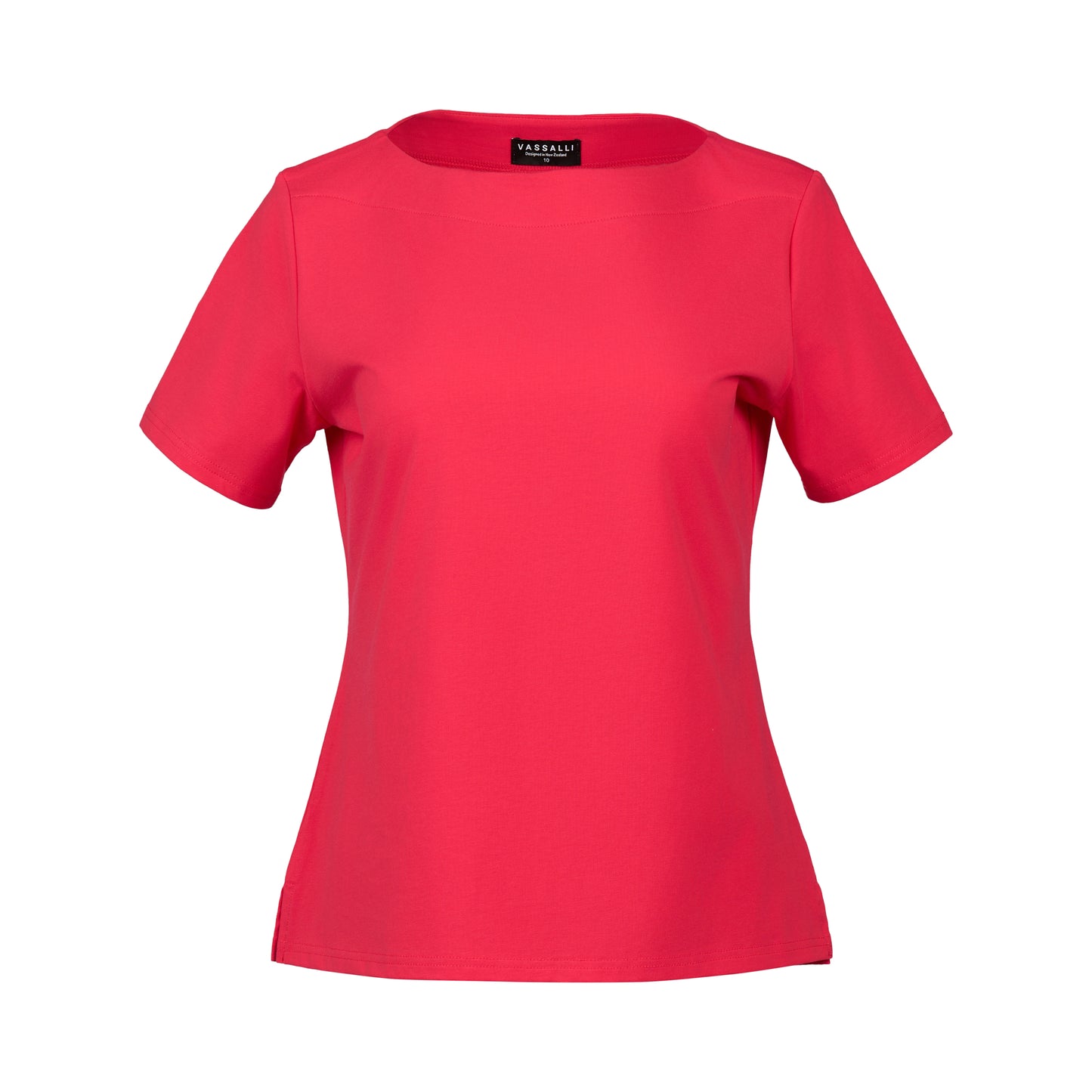 Boat neck Top Cherry