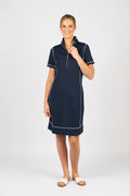Short Sleeve Dress with Half Zip