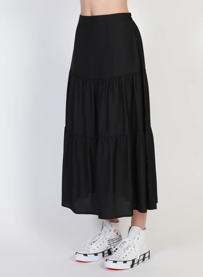 Newport Sabrina Tier Black Skirt