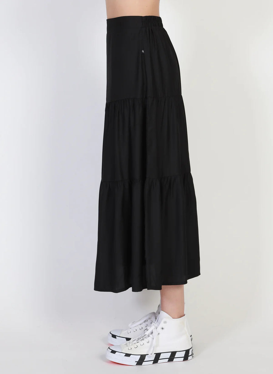 Newport Sabrina Tier Black Skirt