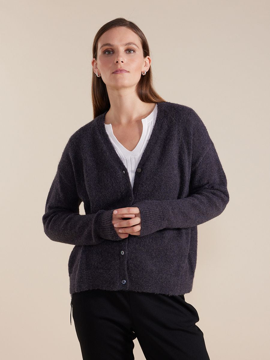 Fluffy Button Cardi by Marco Polo